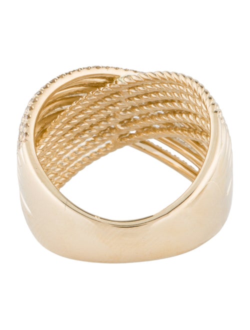 Gabriel & Co. 14K Diamond Twisted Rope Criss-Cross Ring
