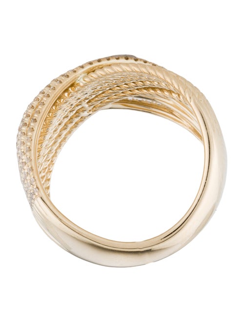 Gabriel & Co. 14K Diamond Twisted Rope Criss-Cross Ring