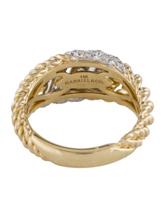 Gabriel & Co. 14K Diamond Twisted Rope Ring