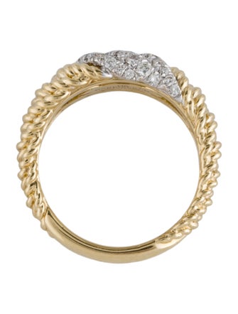 Gabriel & Co. 14K Diamond Twisted Rope Ring