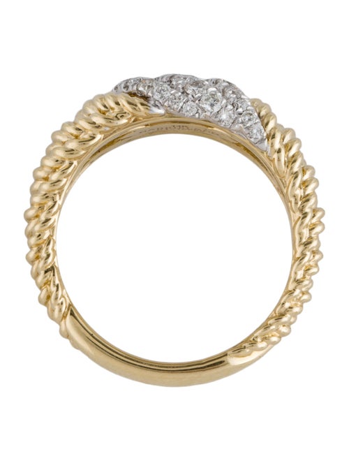 Gabriel & Co. 14K Diamond Twisted Rope Ring