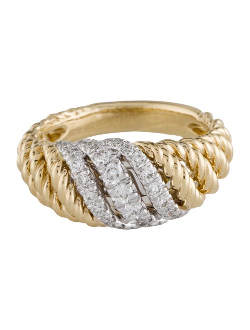 Gabriel & Co. 14K Diamond Twisted Rope Ring
