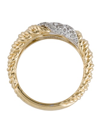 Gabriel & Co. 14K Diamond Twisted Rope Ring