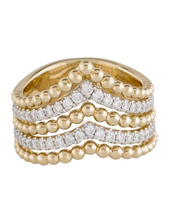 Gabriel & Co. 14K Diamond Bujukan Chevron Ring