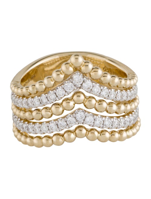 Gabriel & Co. 14K Diamond Bujukan Chevron Ring