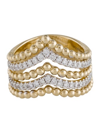 Gabriel & Co. 14K Diamond Bujukan Chevron Ring