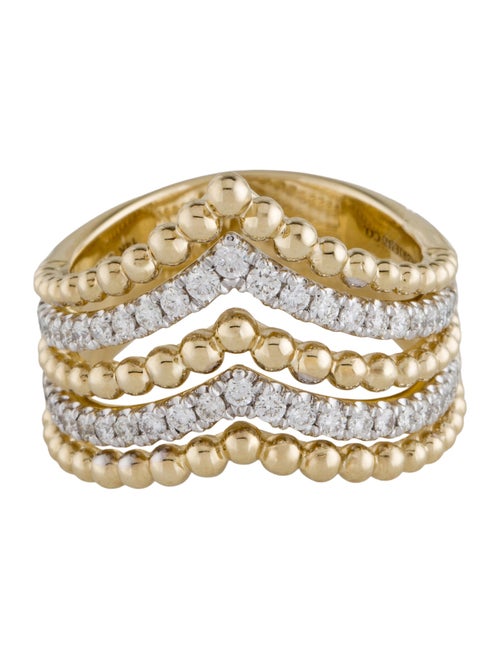 Gabriel & Co. 14K Diamond Bujukan Chevron Ring