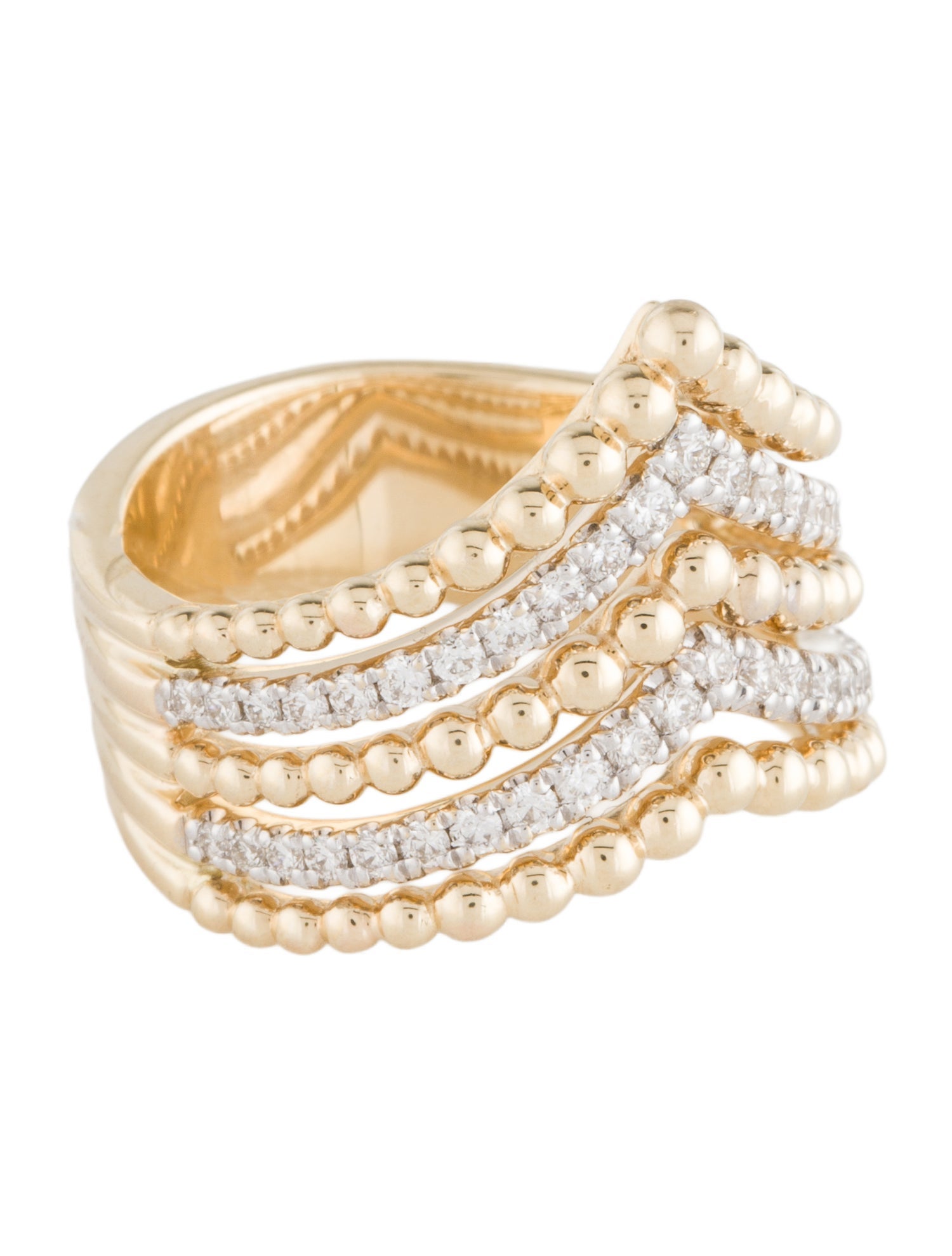 Gabriel & Co. 14K Diamond Bujukan Chevron Ring