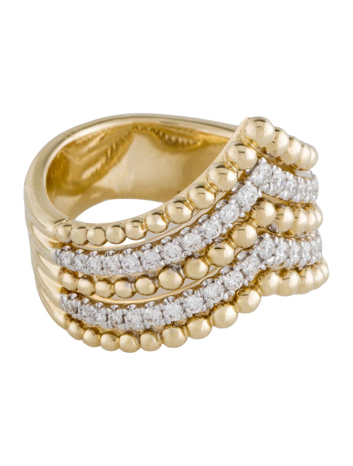 Gabriel & Co. 14K Diamond Bujukan Chevron Ring