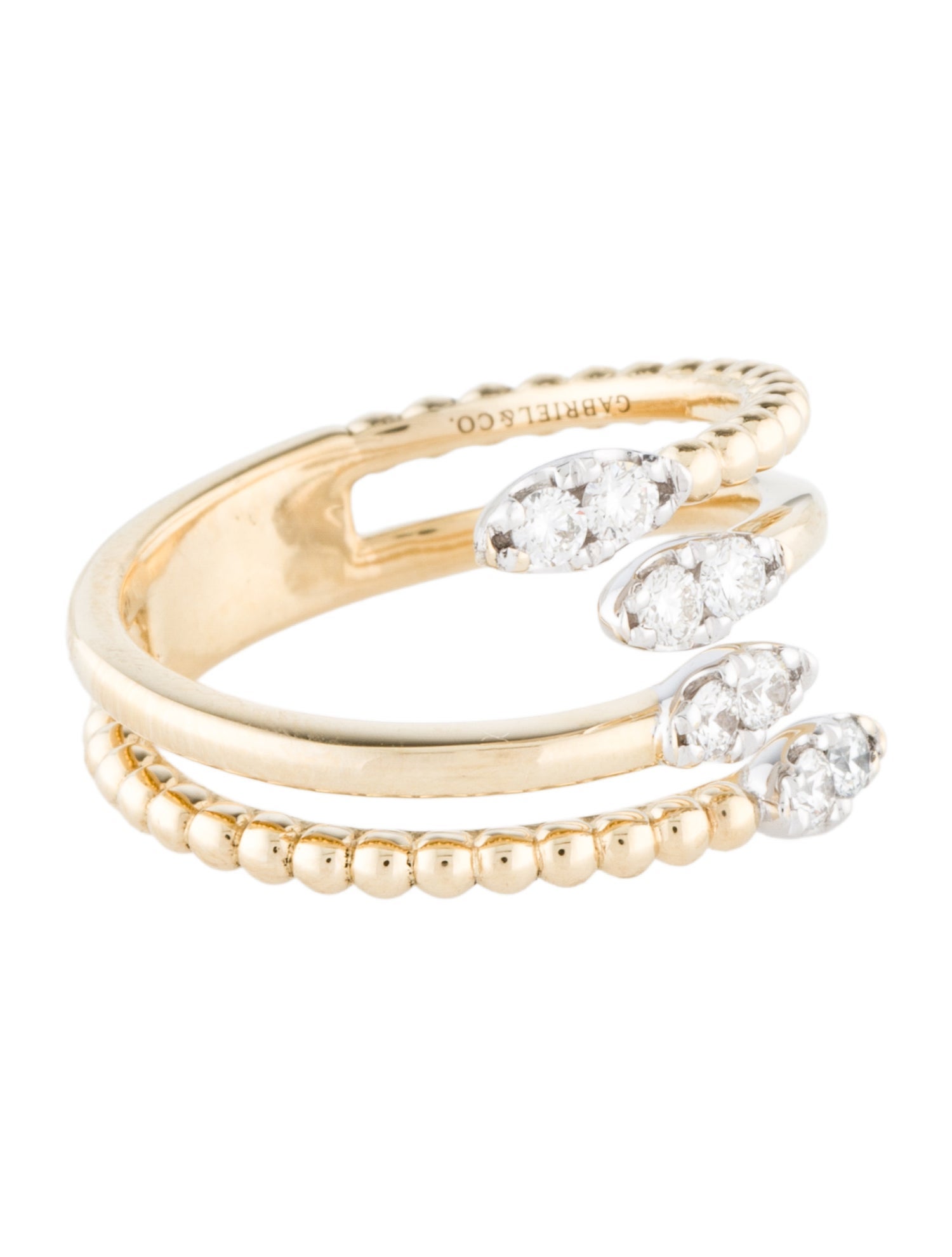 Gabriel & Co. 14K Diamond Bujukan Bypass Ring