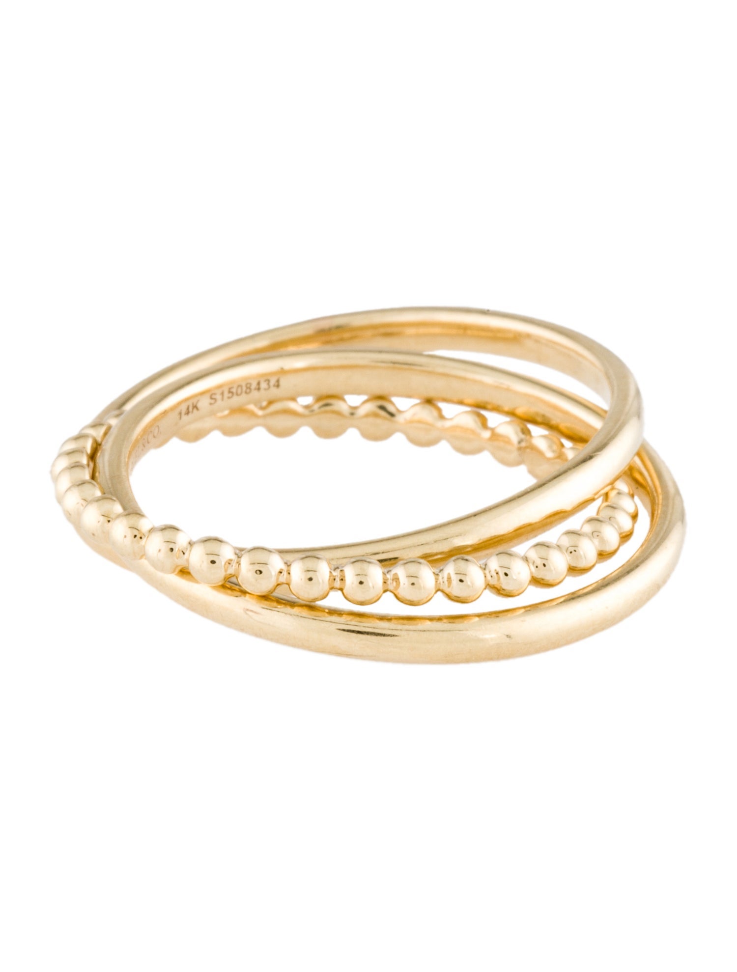 Gabriel & Co. 14K Criss Cross Eternity Ring