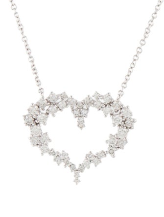 Gabriel & Co. 14K Diamond Cluster Heart Pendant Necklace