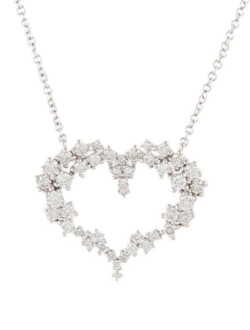 Gabriel & Co. 14K Diamond Cluster Heart Pendant Necklace