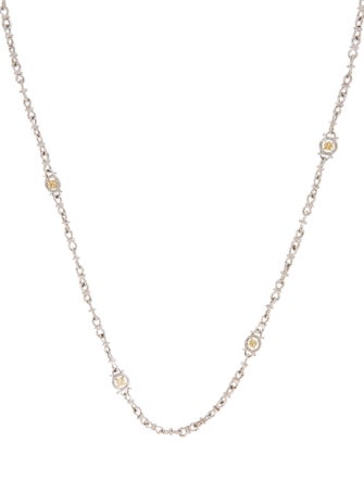 Gabriel & Co. Two-Tone Textured Station Necklace