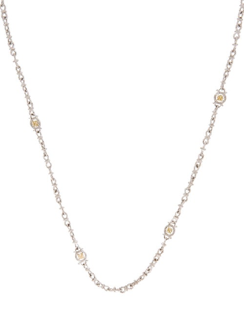 Gabriel & Co. Two-Tone Textured Station Necklace