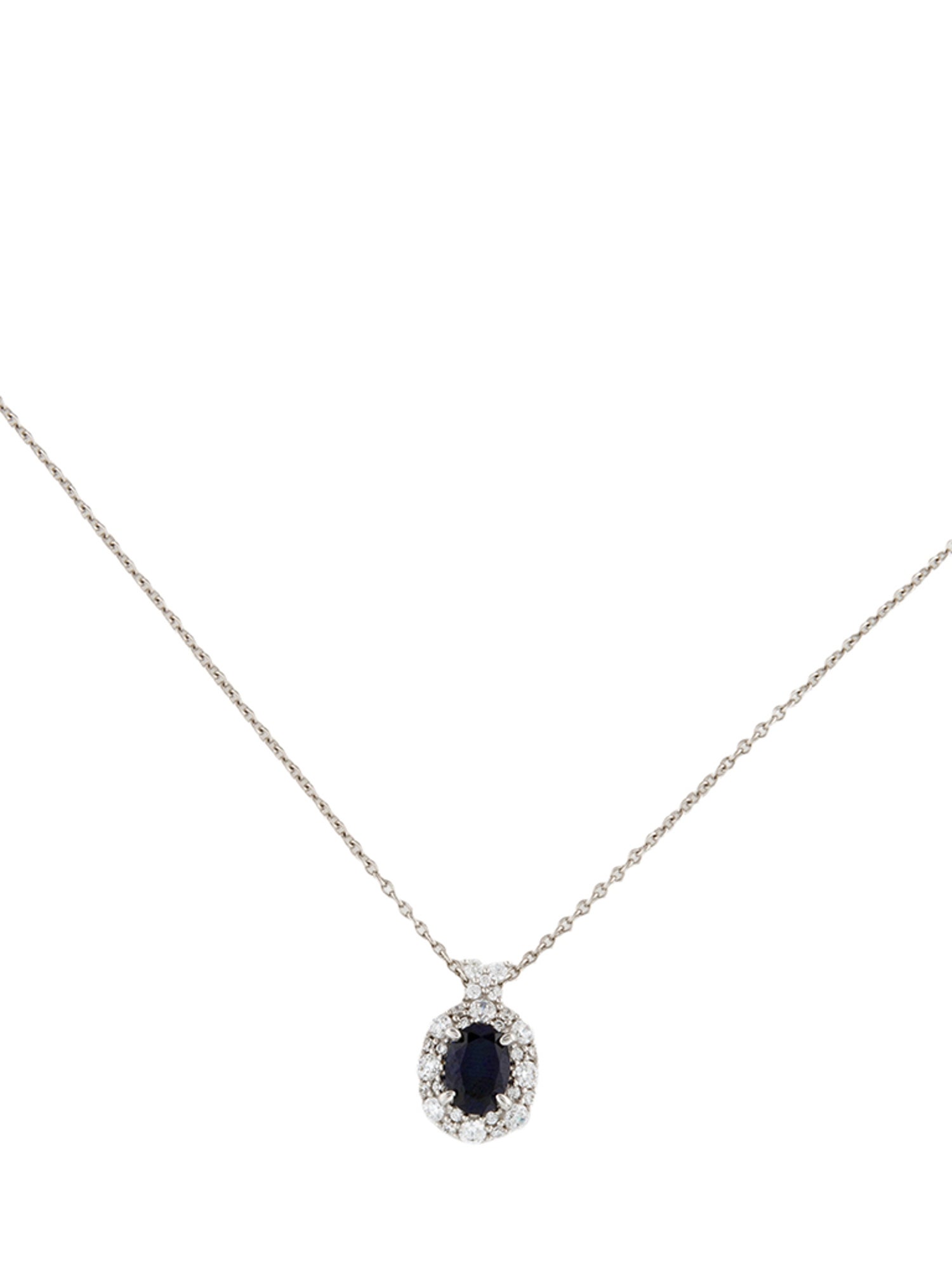 Gabriel & Co. Synthetic Sapphire & Cubic Zirconia Pendant Necklace