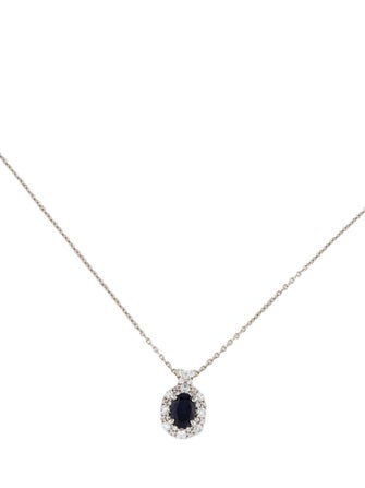 Gabriel & Co. Synthetic Sapphire & Cubic Zirconia Pendant Necklace