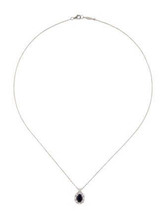 Gabriel & Co. Synthetic Sapphire & Cubic Zirconia Pendant Necklace