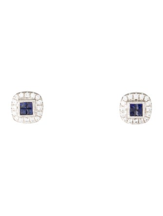 Gabriel & Co. Synthetic Sapphire & Cubic Zirconia Stud Earrings