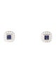 Gabriel & Co. Synthetic Sapphire & Cubic Zirconia Stud Earrings