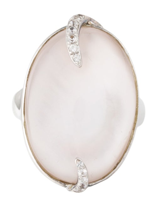 Gabriel & Co. Mother of Pearl, Quartz Doublet & Sapphire Cocktail Ring