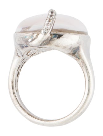 Gabriel & Co. Mother of Pearl, Quartz Doublet & Sapphire Cocktail Ring