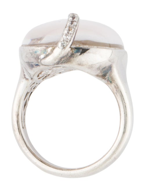 Gabriel & Co. Mother of Pearl, Quartz Doublet & Sapphire Cocktail Ring