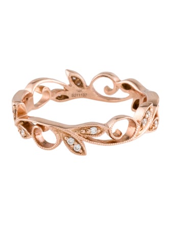 Gabriel & Co. 14K Diamond Scrolling Floral Stackable Band