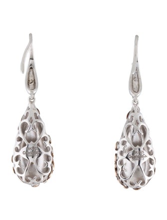 Gabriel & Co. Two-Tone Hammered Filigree Drop Earrings