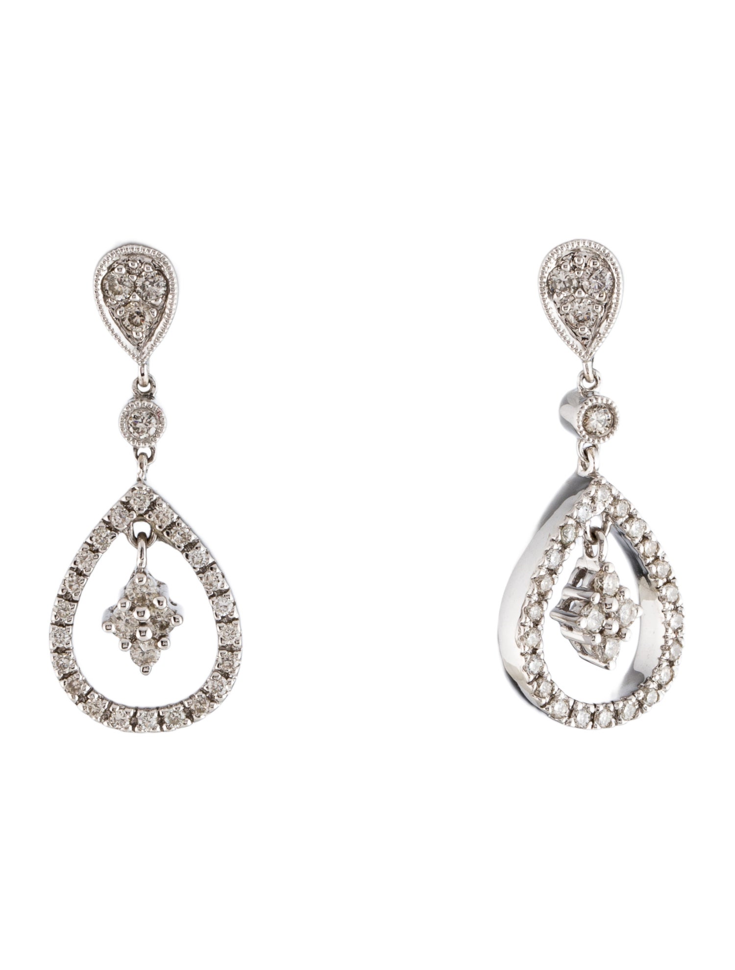Gabriel & Co. 14K Diamond Lusso Drop Earrings
