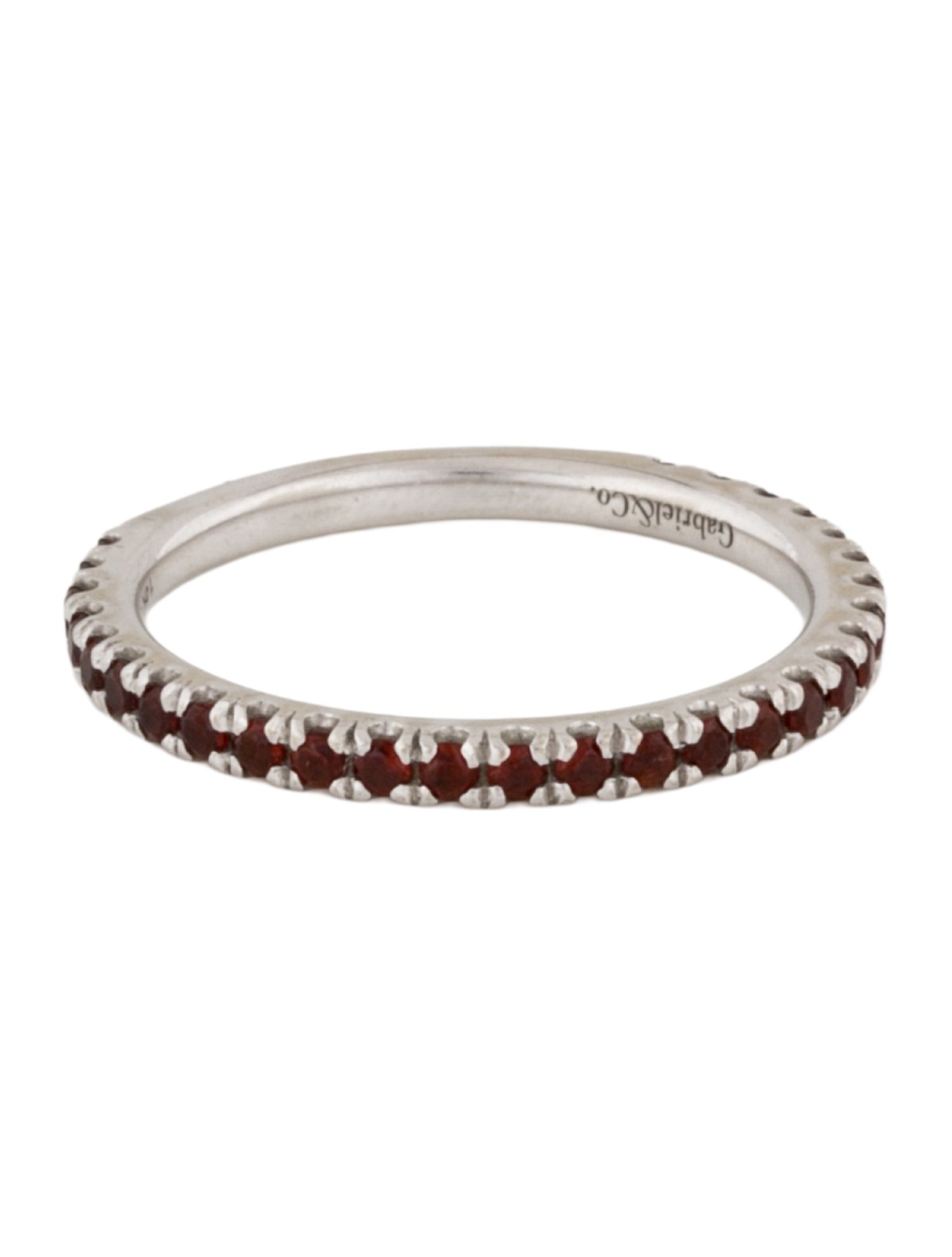 Gabriel & Co. 14K Garnet Stackable Band Ring