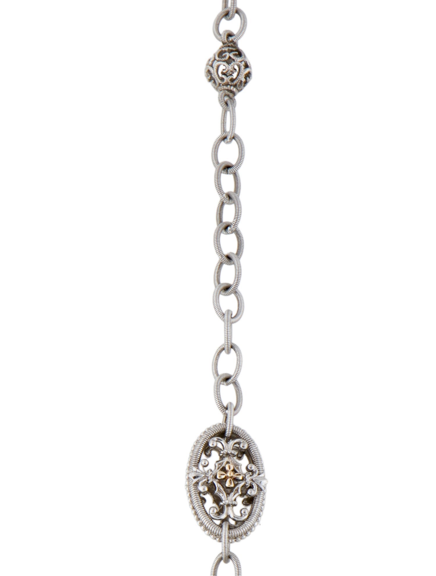 Gabriel & Co. Two-Tone Ornate Station Necklace