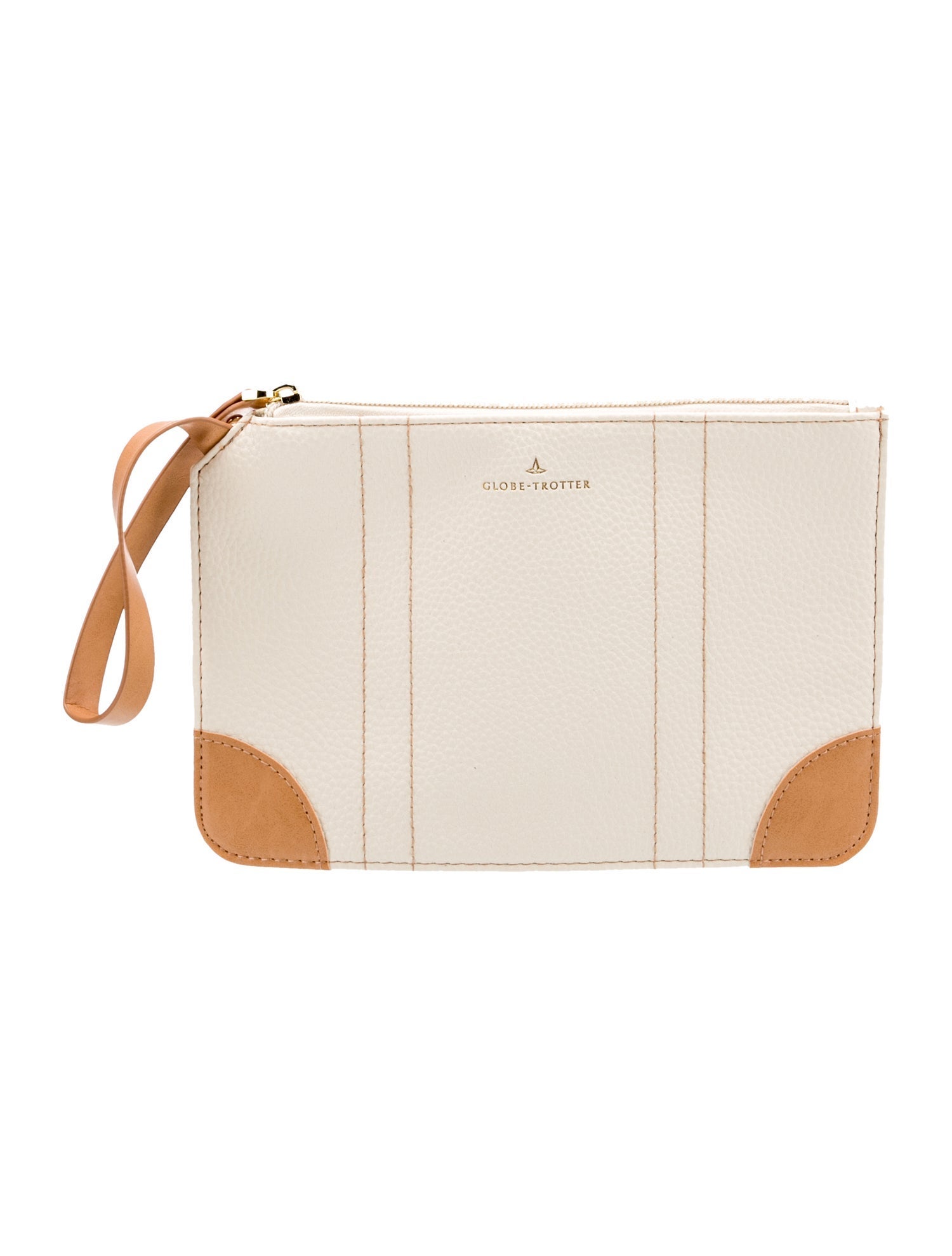 Globe-Trotter Leather Clutch