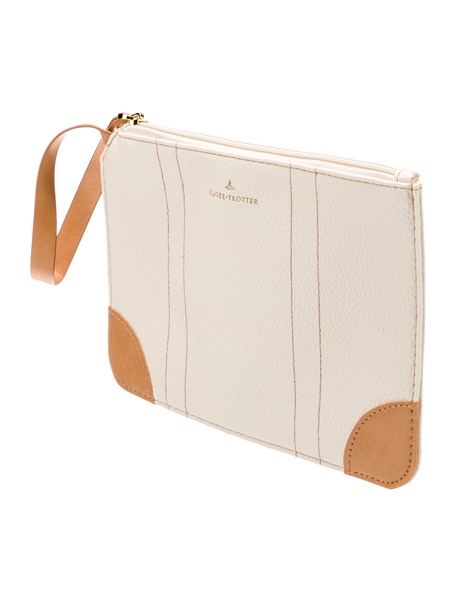 Globe-Trotter Leather Clutch