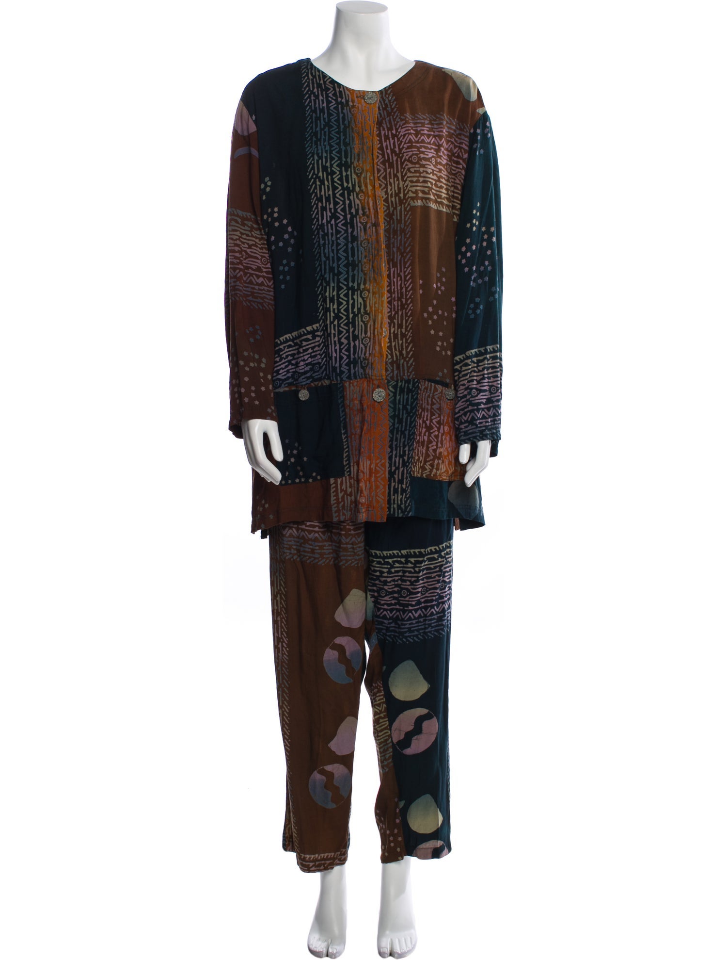 Globe-Trotter Printed Pant Set