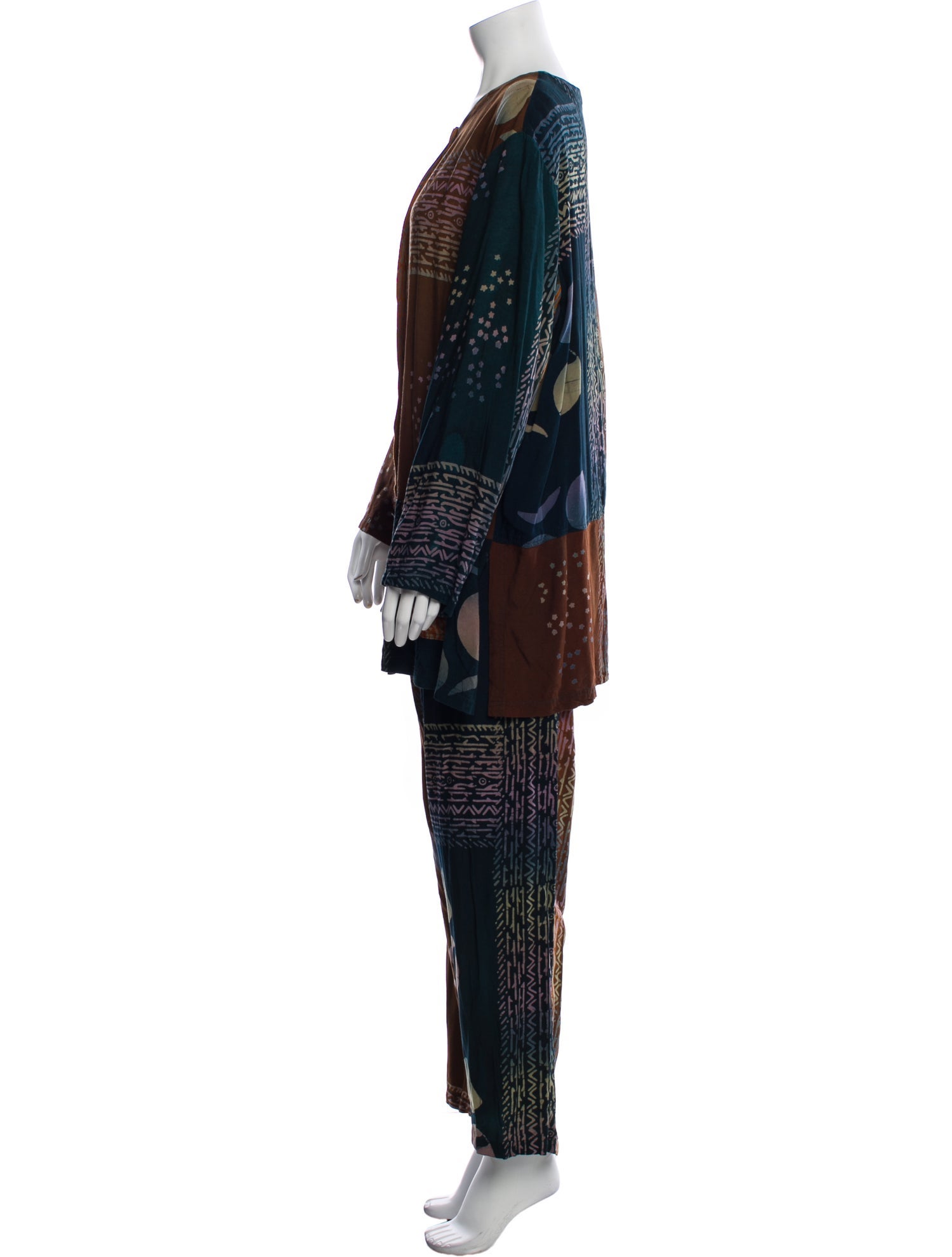 Globe-Trotter Printed Pant Set