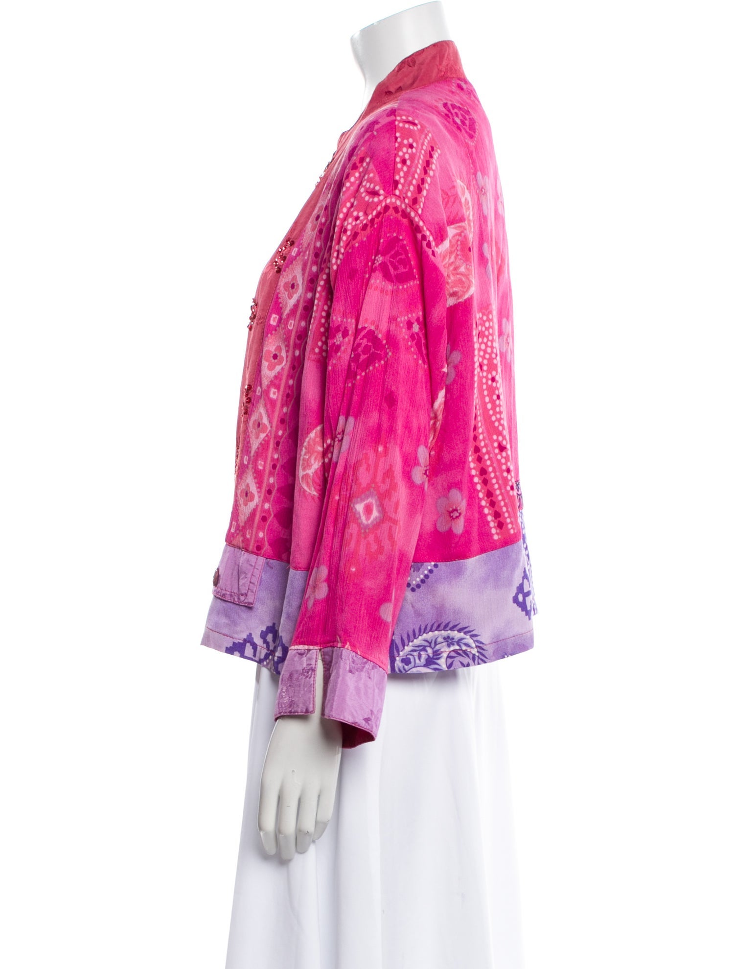 Globe-Trotter Floral Print Evening Jacket