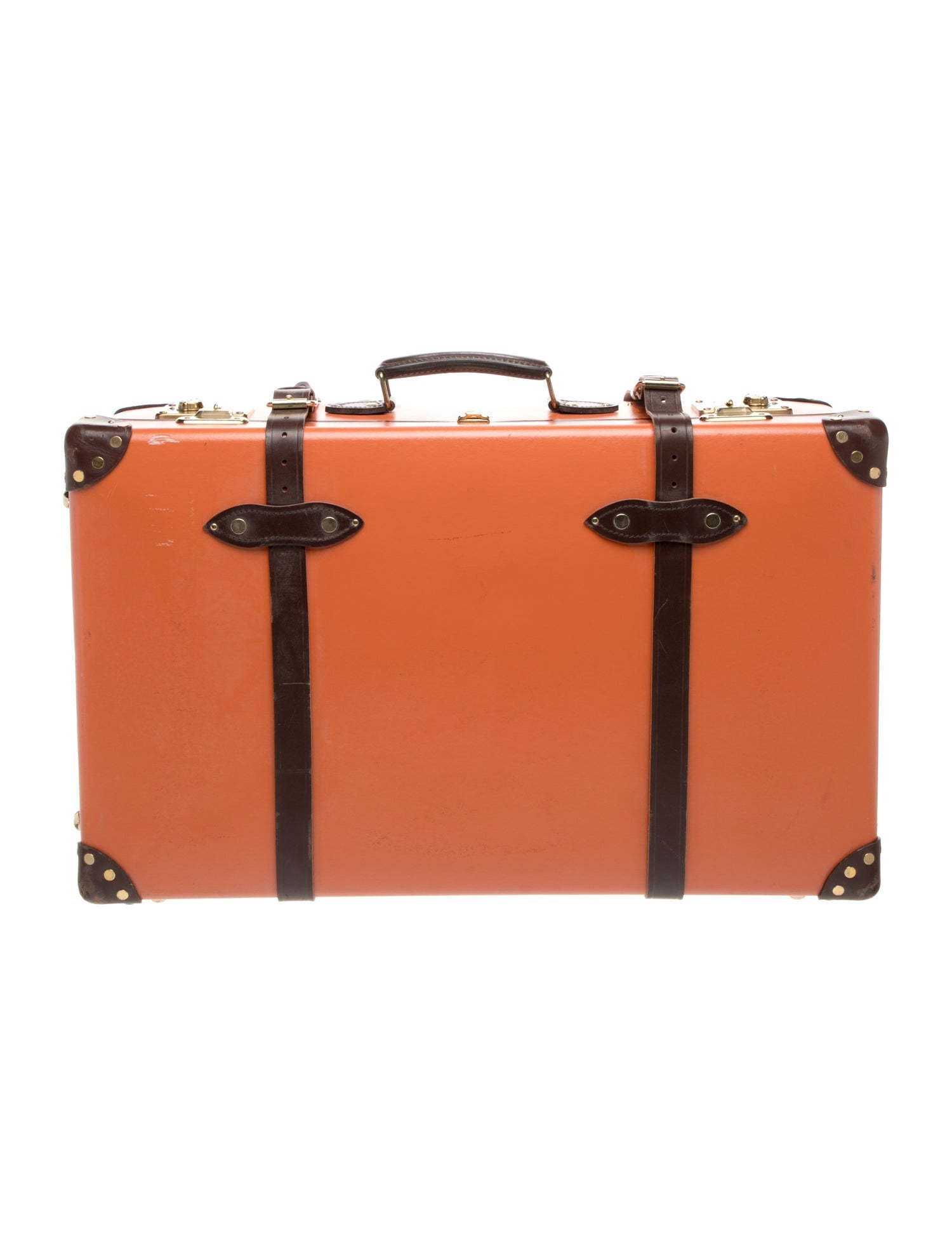 Globe-Trotter Leather Trim Rolling Suitcase