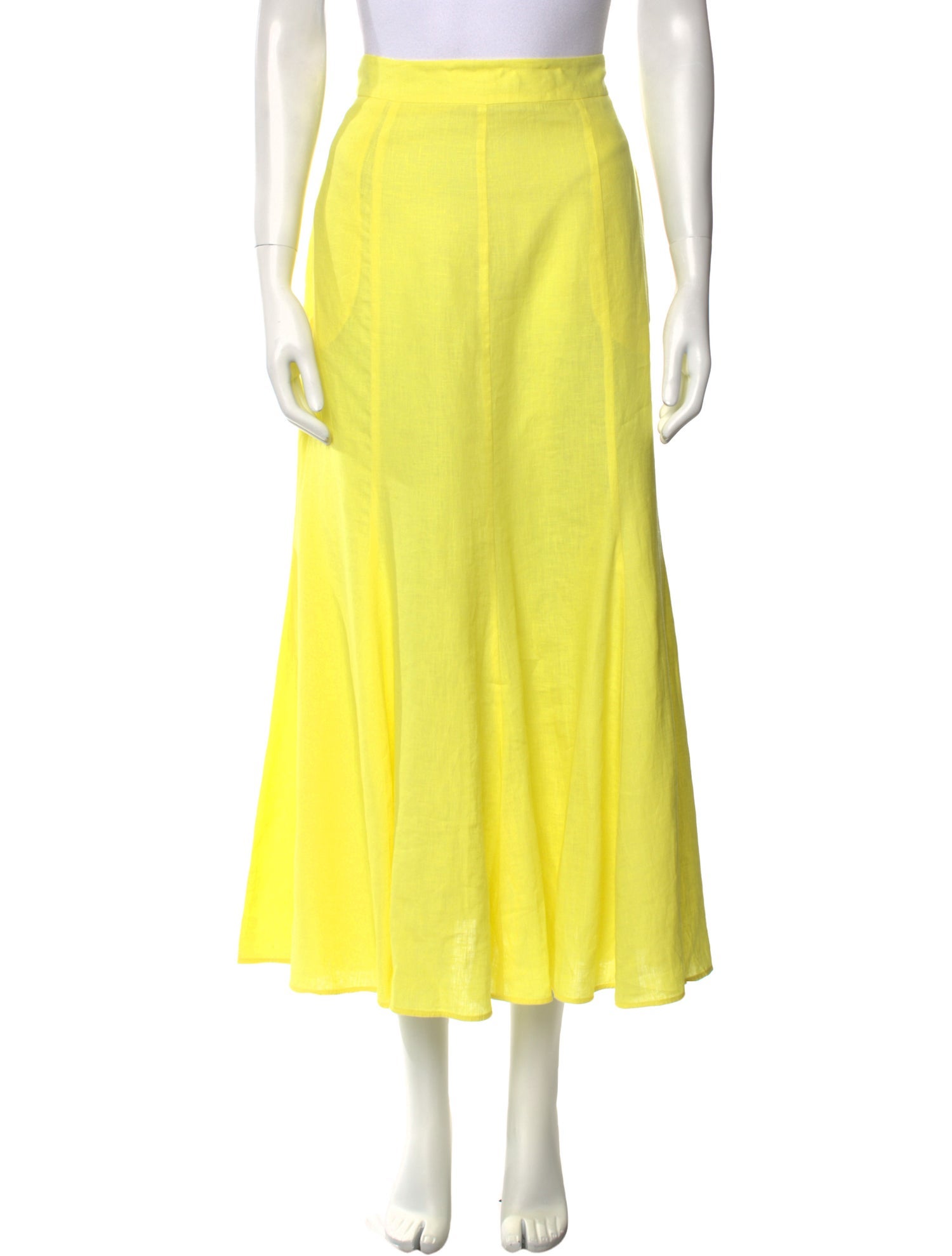 ミニスカート GABRIELA HEARST Women Mini Skirts 2239800 A016 Yellow Gabriela Hearst Linen Midi Length Skirt - Yellow Skirts