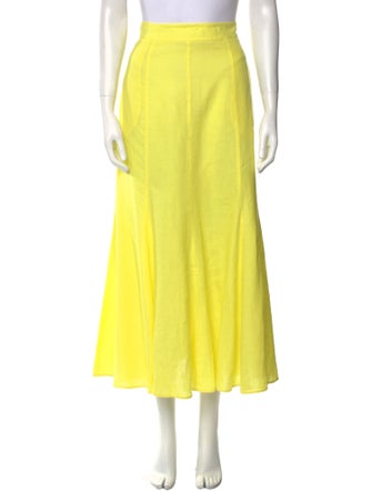 Gabriela Hearst Linen Midi Length Skirt