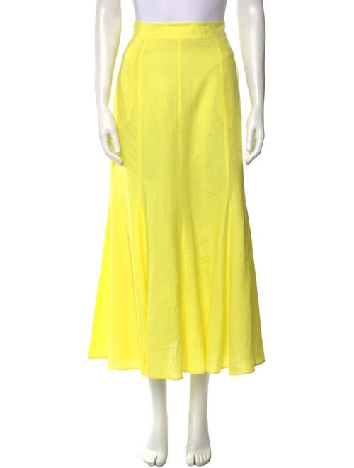 Gabriela Hearst Linen Midi Length Skirt