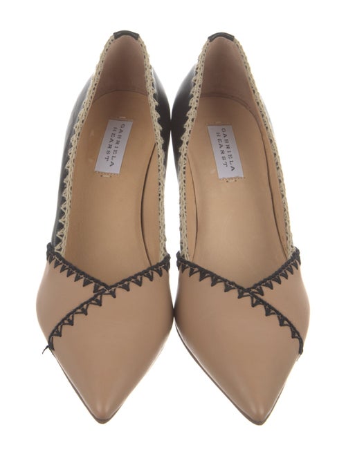 Gabriela Hearst Leather Embroidered Accent Pumps