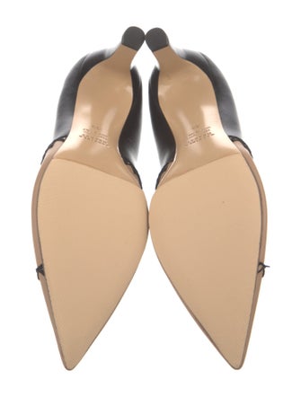 Gabriela Hearst Leather Embroidered Accent Pumps