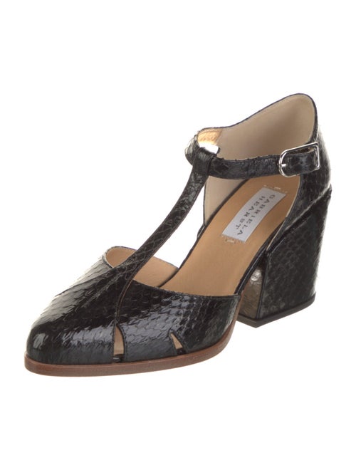 Gabriela Hearst Snakeskin T-Strap Sandals