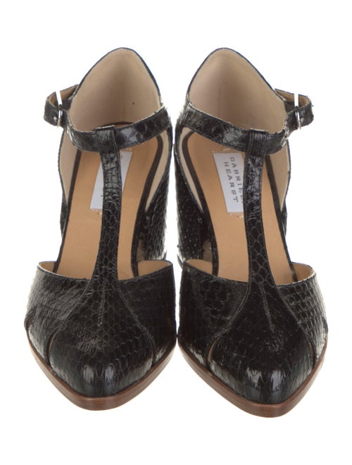 Gabriela Hearst Snakeskin T-Strap Sandals