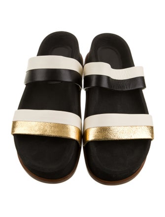 Gabriela Hearst Leather Striped Slides