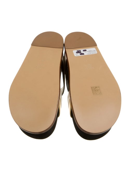 Gabriela Hearst Leather Striped Slides