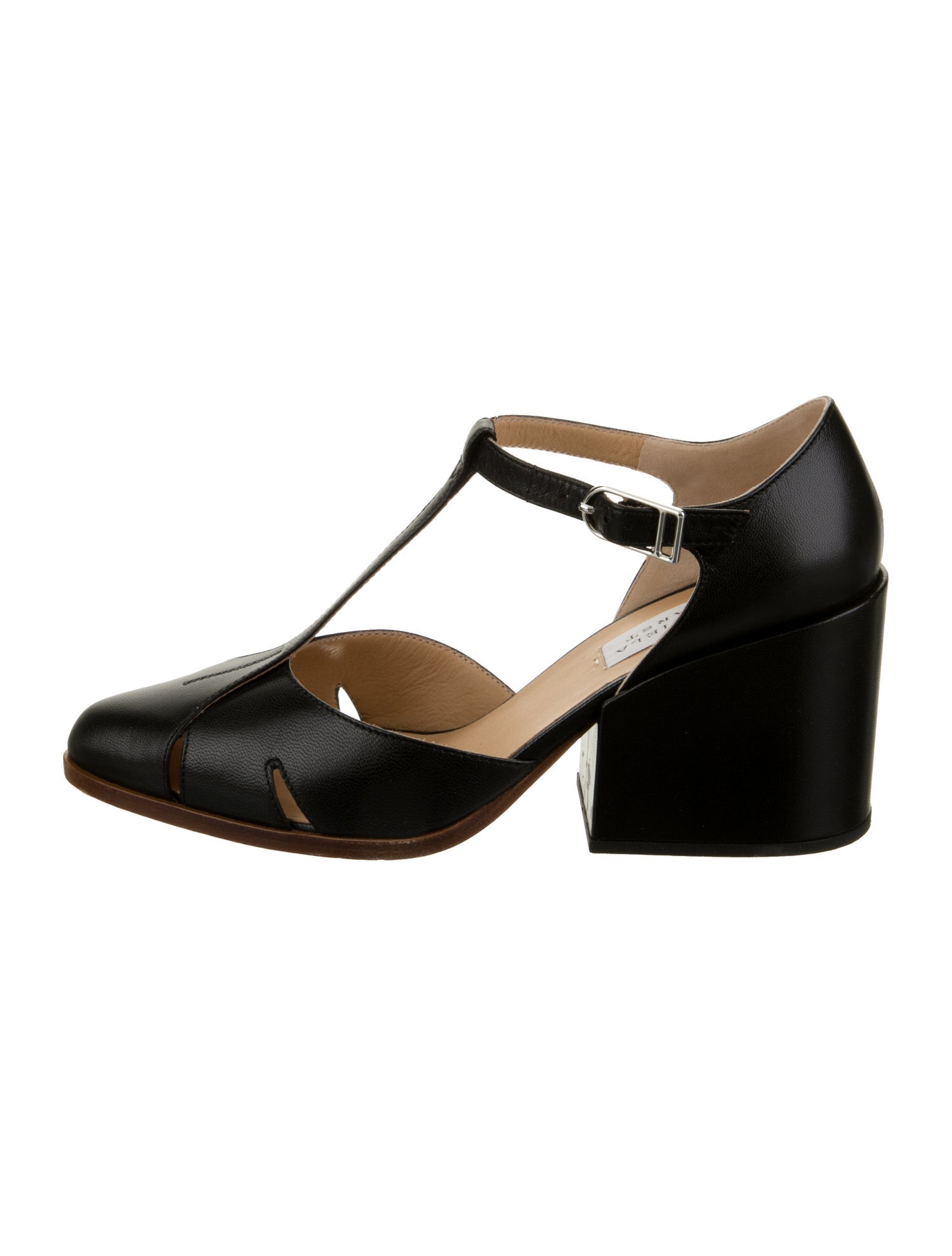 Gabriela Hearst Leather T-Strap Pumps