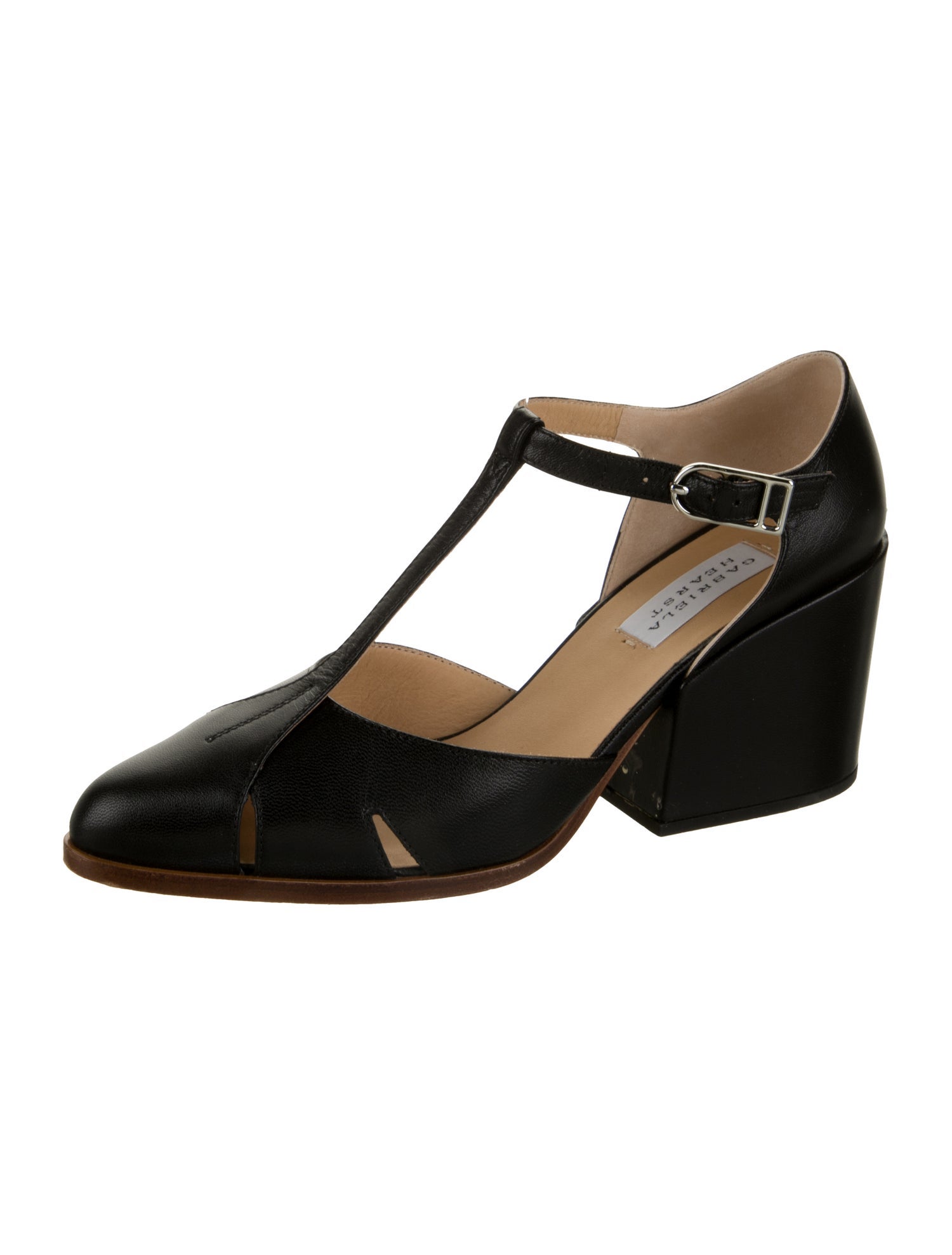 Gabriela Hearst Leather T-Strap Pumps