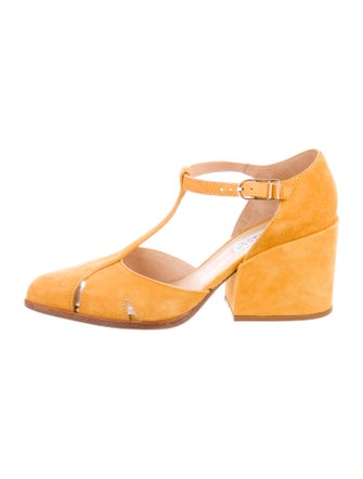 Gabriela Hearst Suede T-Strap Pumps